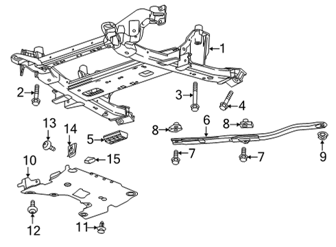 2024 Cadillac CT4 Suspension Mounting - Front Diagram 1 - Thumbnail