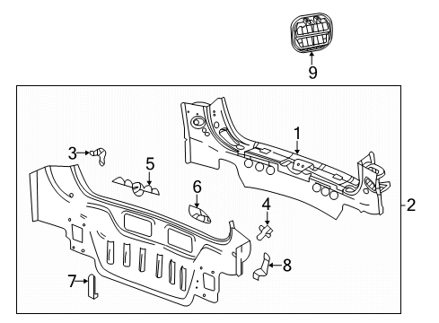 2022 GMC Terrain Rear Body Diagram