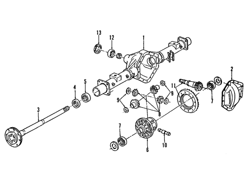 2014 Chevy Tahoe Rear Axle Assembly (3.42 Ratio) Diagram for 20937817