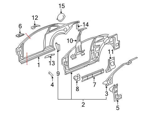 2005 Chevy Cobalt Plate Assembly, Antenna Ground Diagram for 22715494