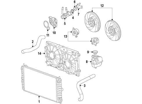 2015 Buick LaCrosse Cooling System, Radiator, Water Pump, Cooling Fan Diagram