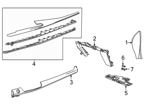 2022 Cadillac Escalade ESV Cluster & Switches, Instrument Panel Diagram