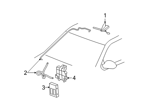 2012 Cadillac Escalade EXT Antenna & Radio Diagram 1 - Thumbnail