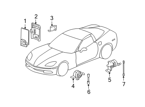 2007 Chevy Corvette Link Asm,Electronic Suspension Front Position Sensor (LH) Diagram for 88955552