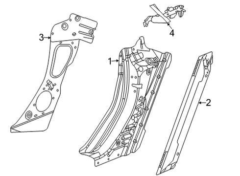 2024 Chevy Corvette Lock Pillar Diagram