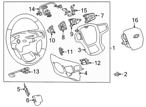 2022 Chevy Suburban Switch Assembly, Crcont *Black Diagram for 13540151