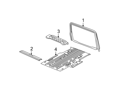 2000 GMC Safari Panel, Rear Floor Diagram for 15048475