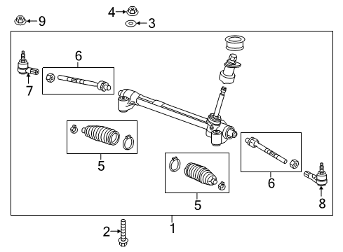 2017 Chevy Spark Steering Column & Wheel, Steering Gear & Linkage Diagram