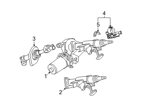 2007 Saturn Ion Steering Column & Wheel, Steering Gear & Linkage Diagram