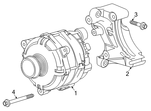 2021 Chevy Silverado 1500 GENERATOR ASM-. Diagram for 13539731