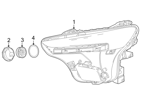 2024 Buick Encore GX Headlamp Components Diagram