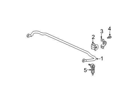 2007 Saturn Vue Stabilizer Bar & Components - Rear Diagram 2 - Thumbnail