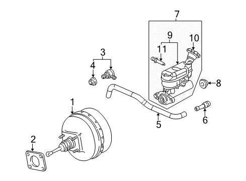 2004 Buick Rendezvous Dash Panel Components Diagram