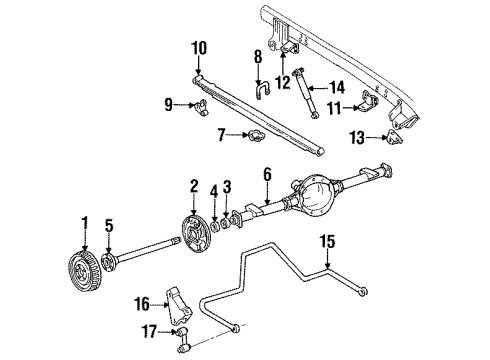 1995 GMC C2500 Suburban Drum Assembly, Rear Brake (Drilled) Diagram for 15588224