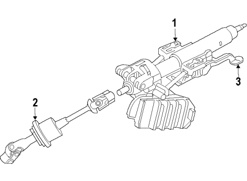 2007 Saturn Aura Steering Column & Wheel, Steering Gear & Linkage Diagram