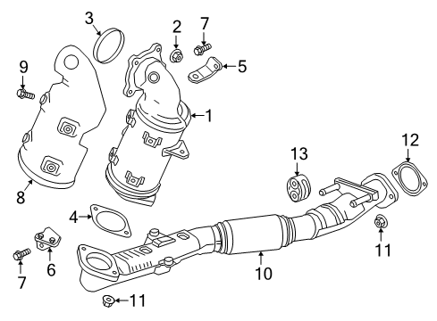 2018 GMC Terrain Exhaust Components Diagram