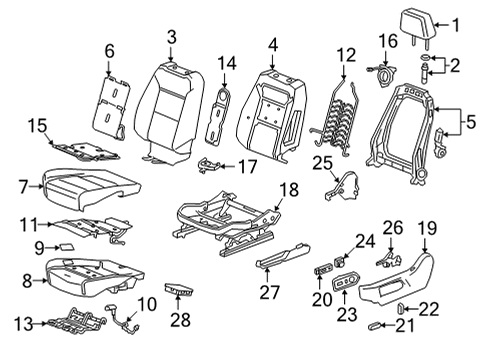 2023 GMC Sierra 2500 HD Heated Seats Diagram 1 - Thumbnail