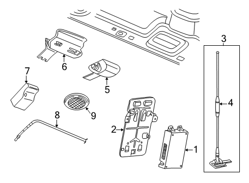 2004 Saturn Vue Bracket, Comn Interface Module Diagram for 22699455