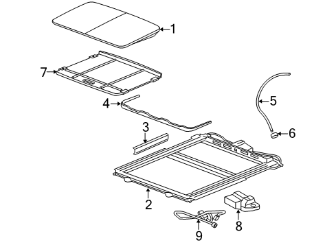 2011 Cadillac STS Sunroof  Diagram 2 - Thumbnail