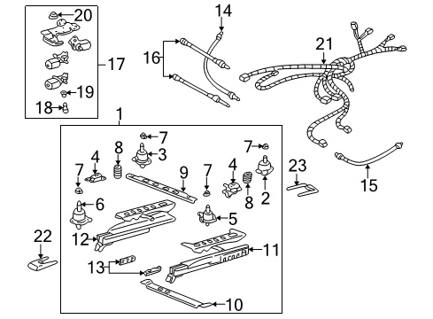 2000 Chevy Impala Tracks & Components Diagram