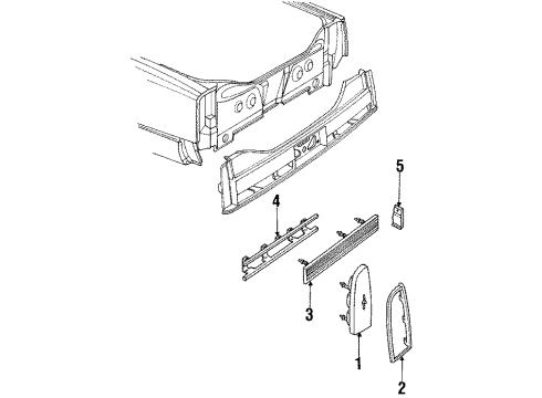 1989 Oldsmobile 98 Lamp, Backup (Lh) Diagram for 5974171