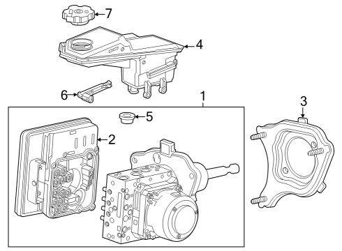 2023 GMC Acadia Dash Panel Components Diagram