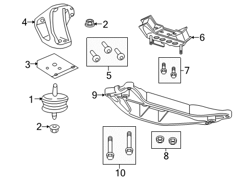 2014 Chevy Caprice Engine & Trans Mounting Diagram