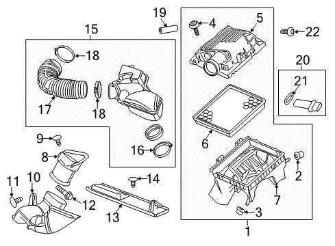 2011 Buick LaCrosse Housing, Air Cleaner Upper Diagram for 22754183