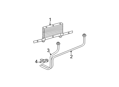 2002 Chevy Tahoe Cooler Assembly, Trans Fluid Auxiliary *Aluminum Conical Diagram for 20880895