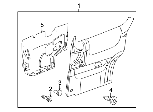 2006 Saturn Relay Interior Trim - Side Loading Door Diagram