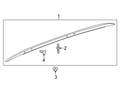 2017 Cadillac XT5 Exterior Trim - Roof Diagram