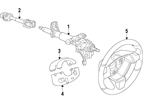 2009 Saturn Astra Steering Column, Steering Wheel Diagram