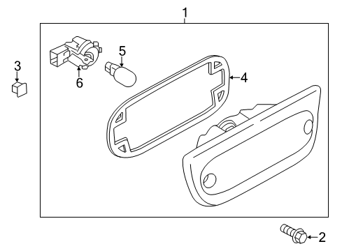 2016 Chevy City Express Socket,High Mount Stop Lamp Diagram for 19316427