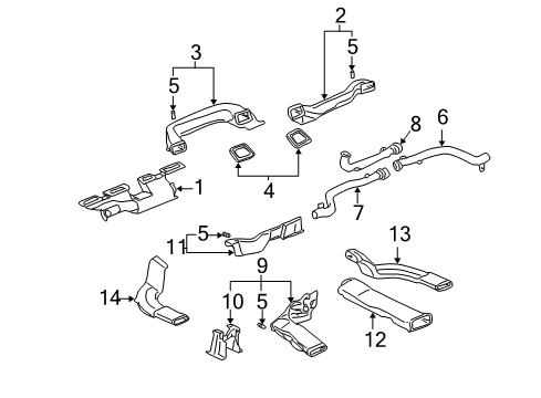 2000 Cadillac DeVille Ducts Diagram