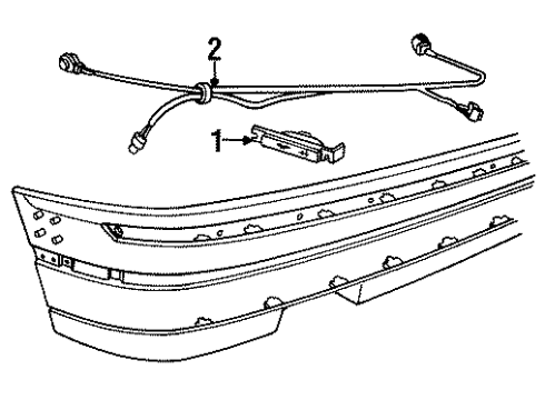 1993 Cadillac Allante Rear Lamps - Side Marker Lamps Diagram