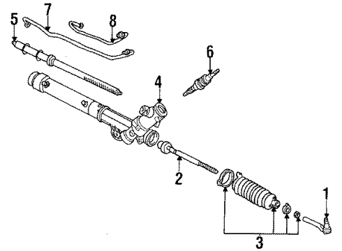 1996 Oldsmobile Silhouette Steering Column Assembly, Steering Wheel, Steering Gear Diagram