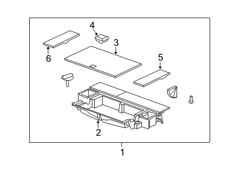 2009 Chevy Traverse Storage Compartment Diagram