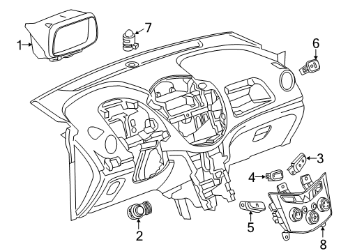 2015 Chevy Trax Switch Assembly, Vehicle Stability Control System *Black Diagram for 95016188