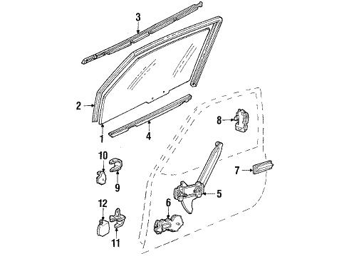 1988 Buick Skyhawk Front Door Diagram 1 - Thumbnail