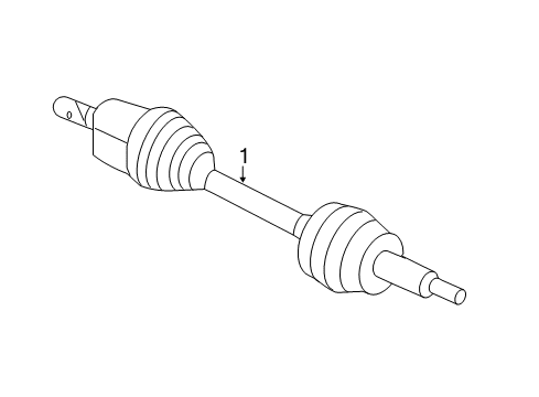 2020 Cadillac XT5 Drive Axles - Front Diagram