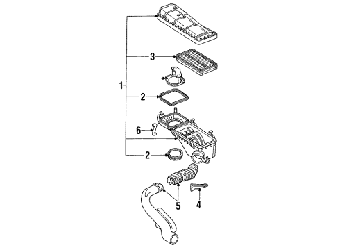 1992 Saturn SL Air Inlet Diagram 2 - Thumbnail