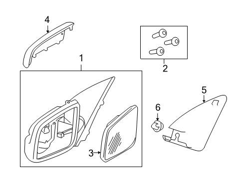 2008 Pontiac G8 Outside Mirrors Diagram