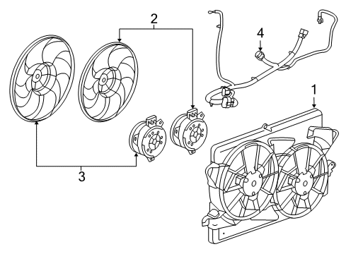 2015 Buick Regal Cooling System, Radiator, Water Pump, Cooling Fan Diagram 3 - Thumbnail