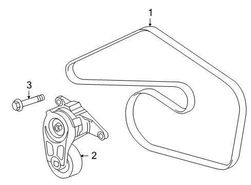 2010 Cadillac CTS Belts & Pulleys, Maintenance Diagram 1 - Thumbnail