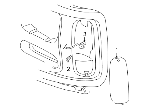 1996 GMC Savana 3500 Side Marker Lamps Diagram 2 - Thumbnail