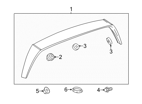 2015 Chevy Sonic Plug, Rear End Spoiler Access Hole Diagram for 95230601