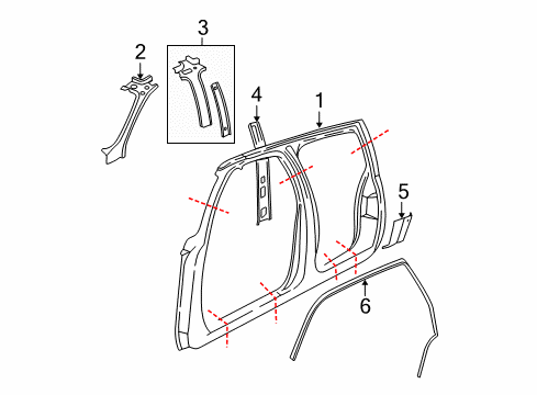 2013 GMC Yukon XL 2500 Uniside Diagram