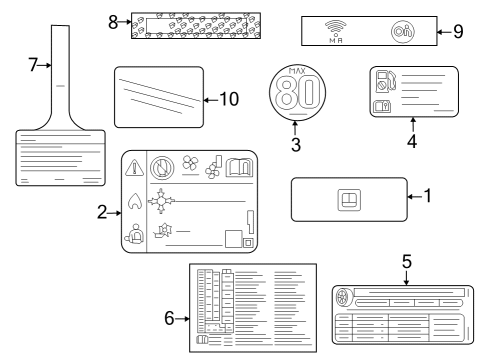 2024 Chevy Trax Information Labels Diagram