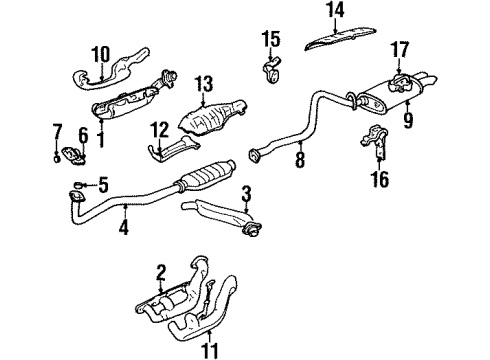 1993 Buick Skylark Exhaust Components Diagram