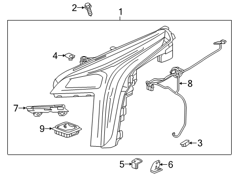 2020 Cadillac XT4 Headlamps Diagram